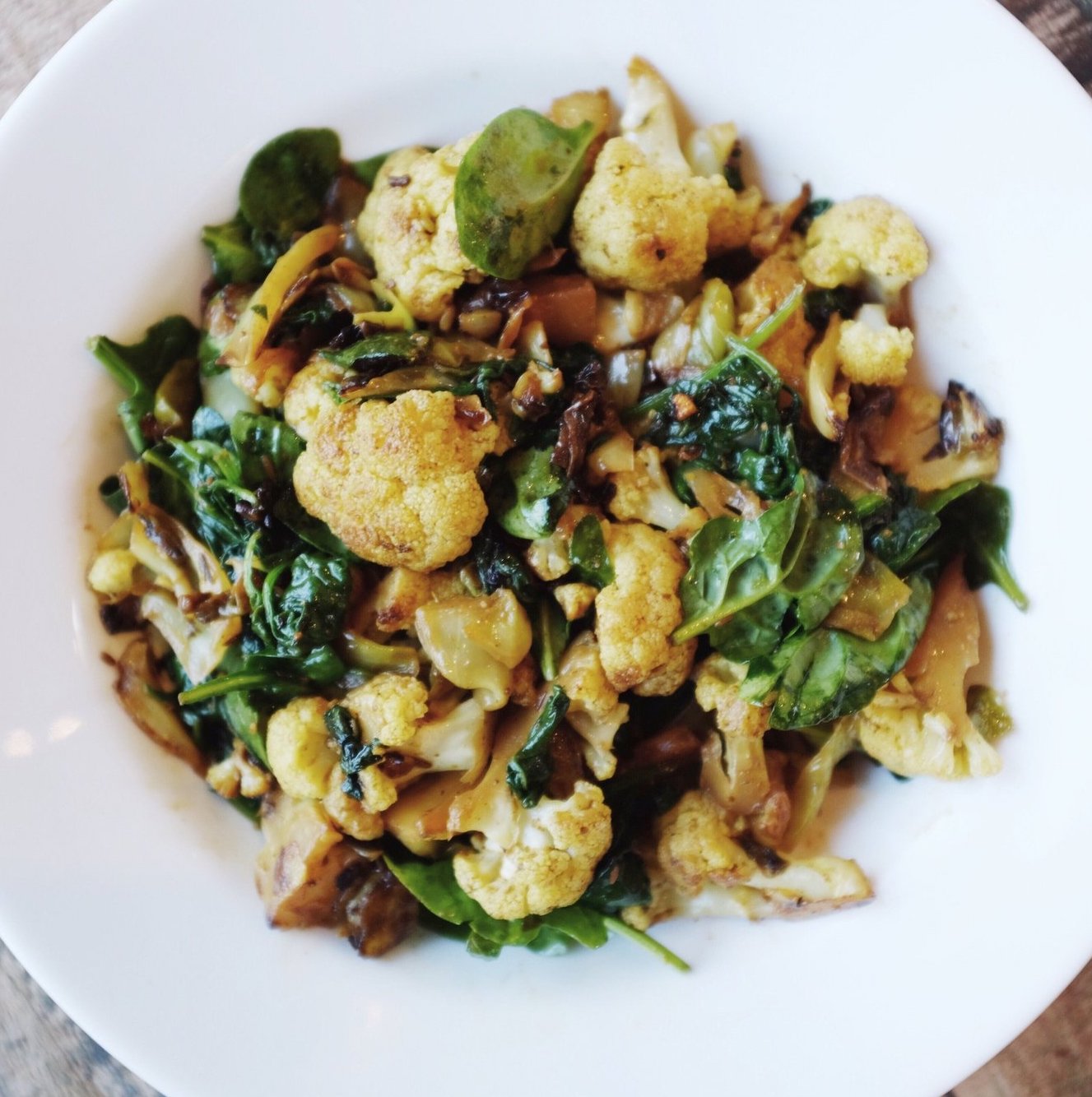 Charred Cauliflower & Spinach