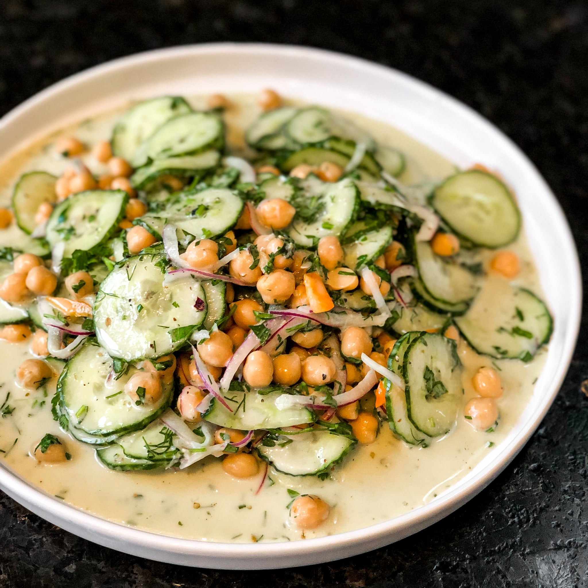Chickpea & Cucumber Salad