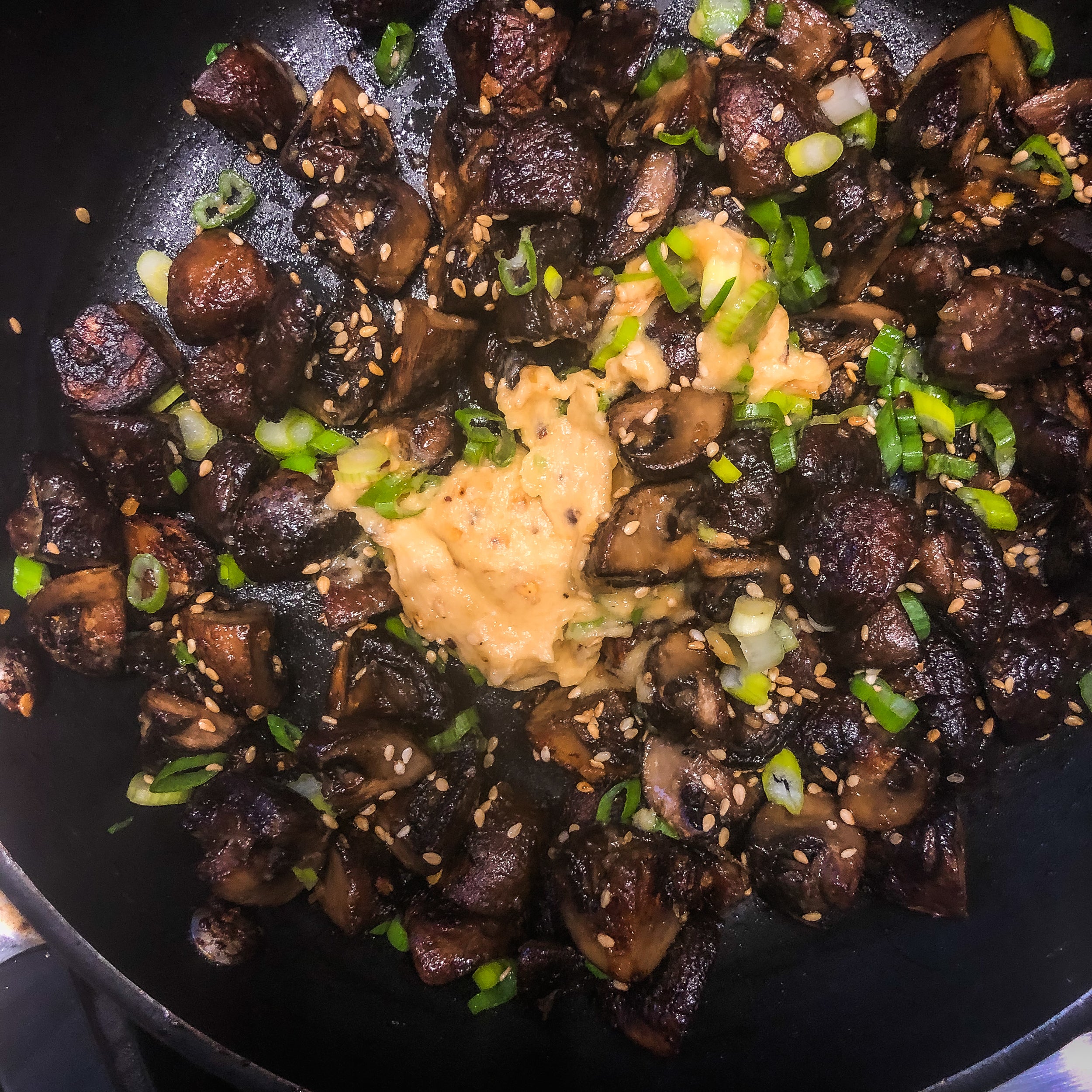 Curry Miso Butter Mushrooms