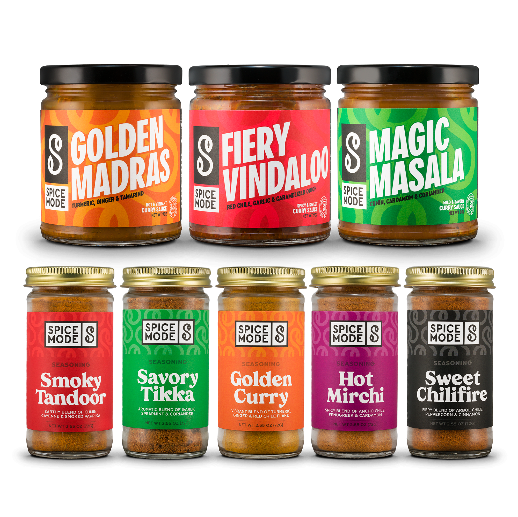Curry Sauce & Seasoning Collection (8 Jars)